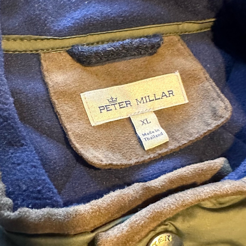 Peter Millar Men's Olive Green Full Zip Suffolk  XL